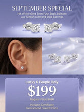 14k White Gold 3mm Solitaire Lab-Grown Diamond Stud Earrings