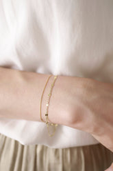 14K Solid Yellow Gold Marina Cut Chain Bracelet