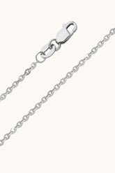 14K Solid Gold 1.6MM Diamond Cut Rolo Round Pendant Chain Necklace