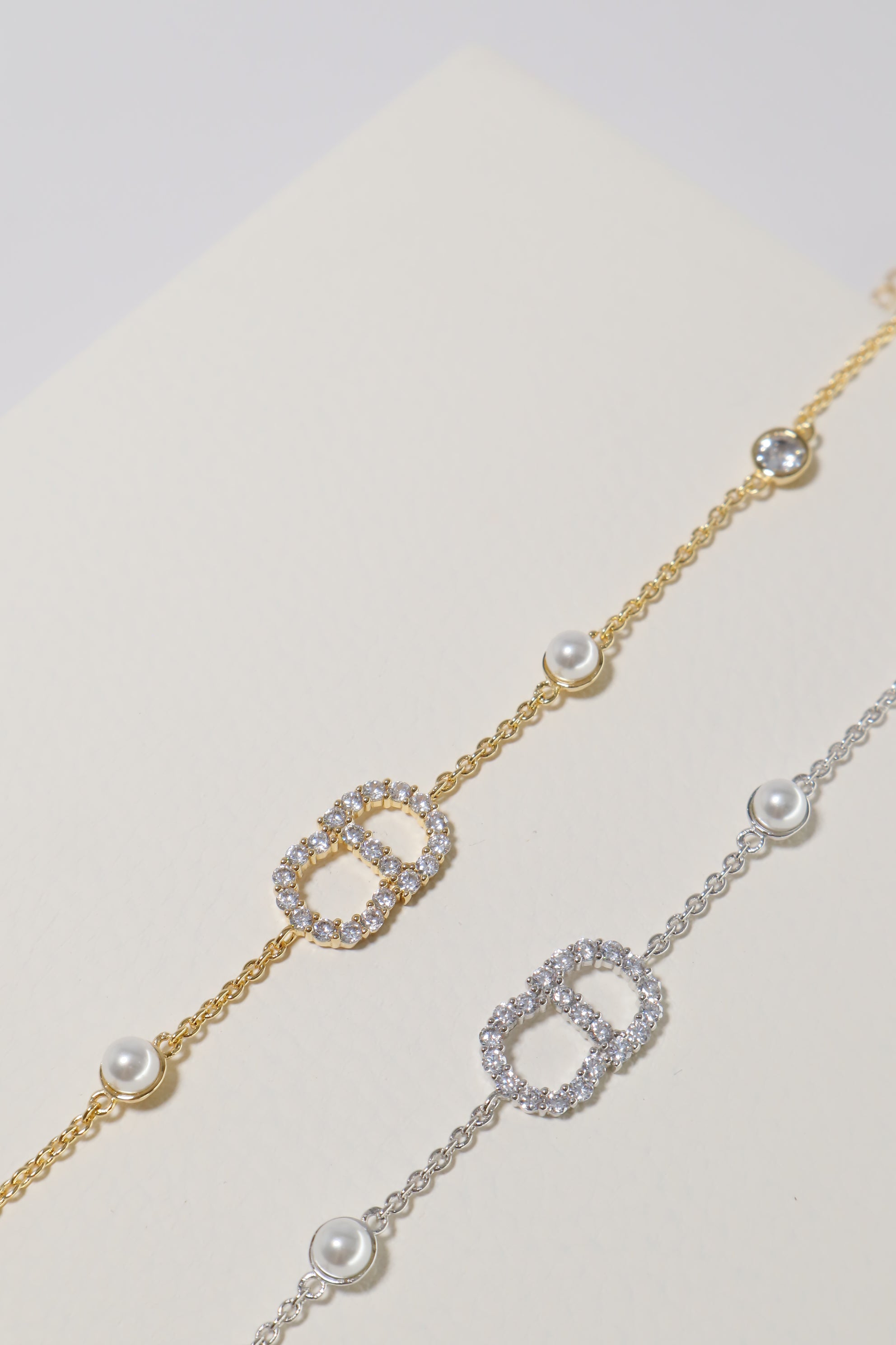 925 CZ Sterling Silver CD Bracelet - Pretty At Sam