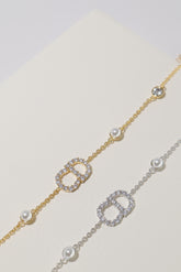 925 CZ Sterling Silver CD Bracelet - Pretty At Sam