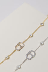 925 CZ Sterling Silver CD Bracelet - Pretty At Sam