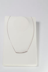 14k Solid Gold Natural Diamond Smile Curve Pave Necklace - Pretty At Sam