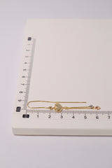 14K Solid Gold Heart Box Chain Dangle Hook Threader Earring - Pretty At Sam