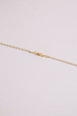 14K Solid Gold Flat Mariner Chain 16" Necklace - Pretty At Sam