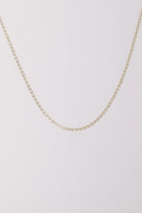 14K Solid Gold Flat Mariner Chain 16" Necklace - Pretty At Sam