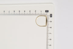 14K Solid Gold Square Diamond Cut Stackable Ring - Pretty At Sam