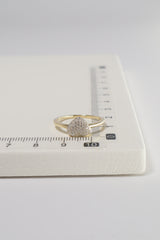 14K Solid Gold CZ XL Heart Pave Ring - Pretty At Sam