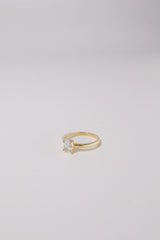 14K Solid Gold Engagement CZ Casting Ring - Pretty At Sam