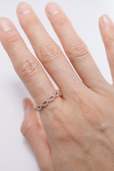 14K Solid Gold CZ Infinity Eternal Ring - Pretty At Sam