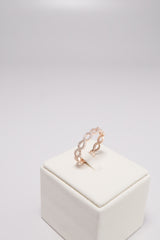 14K Solid Gold CZ Infinity Eternal Ring - Pretty At Sam