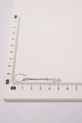 14K Solid Gold CZ Box Chain Dangle Hook Hoop Earring - Pretty At Sam