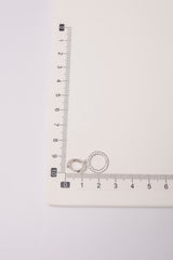 14K Solid Gold 10mm CZ Disc Donut Dangle Earring - Pretty At Sam