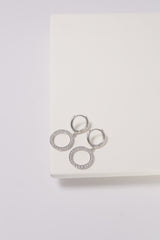 14K Solid Gold 10mm CZ Disc Donut Dangle Earring - Pretty At Sam