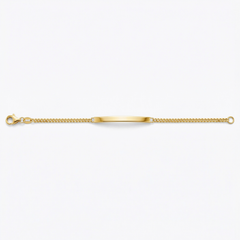 Gold bracelet on a white background