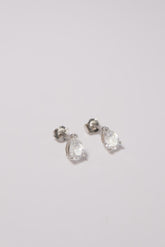 14K Solid Gold CZ 6mm Pear Stone Shape Stud Earring - Pretty At Sam