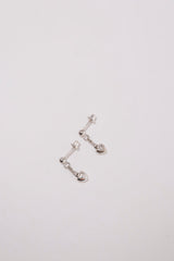 14K Solid Gold Heart Dangle Screw Back Earring - Pretty At Sam