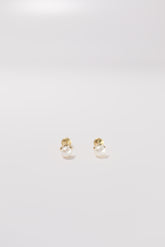 14K Solid Gold Mother of Pearl Screw Back Stud Earring - Pretty At Sam