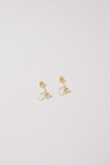 14K Solid Gold XXS CZ Bezel Setting and Pearl Screw Back Earring - Pretty At Sam
