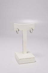 14K Solid Gold 12MM Box Edge Hoop Earring - Pretty At Sam