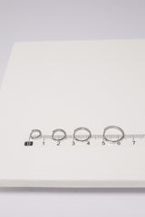 14K Solid Gold 12MM Box Edge Hoop Earring - Pretty At Sam