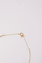 14K Solid Gold Natural Stone Butterfly Chain Bracelet - Pretty At Sam
