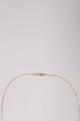 14K Rose Gold Natural Diamond Infinity Charm Necklace - Pretty At Sam