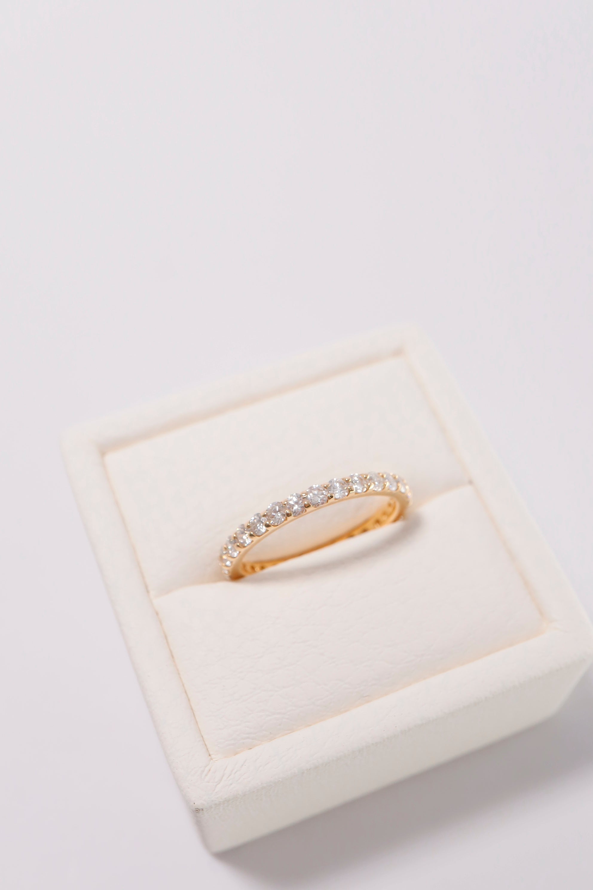 14K Solid Gold 1.9MM Natural Diamond Eternal Ring - Pretty At Sam