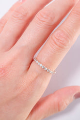 14K Solid Rose Gold 2.0MM Natural Diamond Eternal Ring - Pretty At Sam