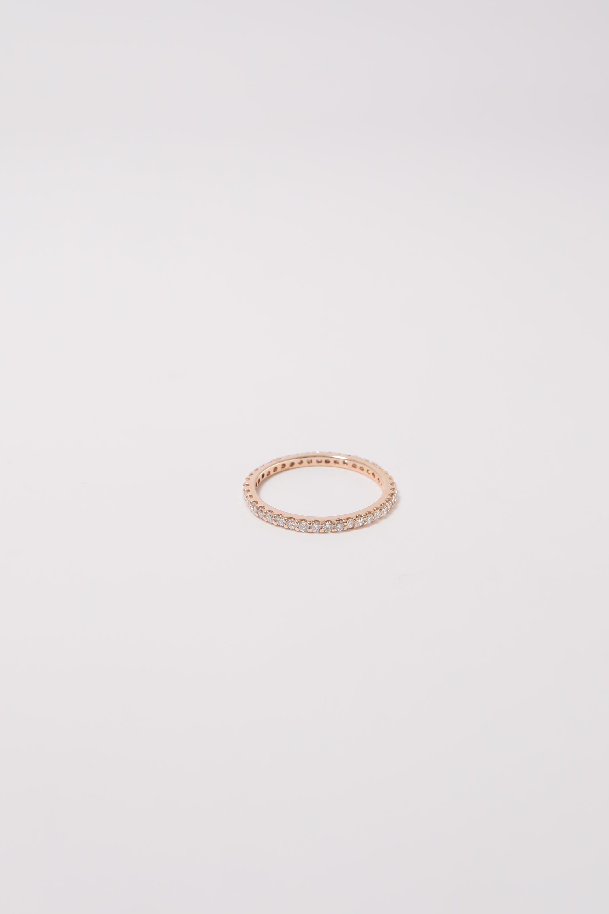 14K Solid Rose Gold 1.6MM Natural Diamond Eternal Ring - Pretty At Sam