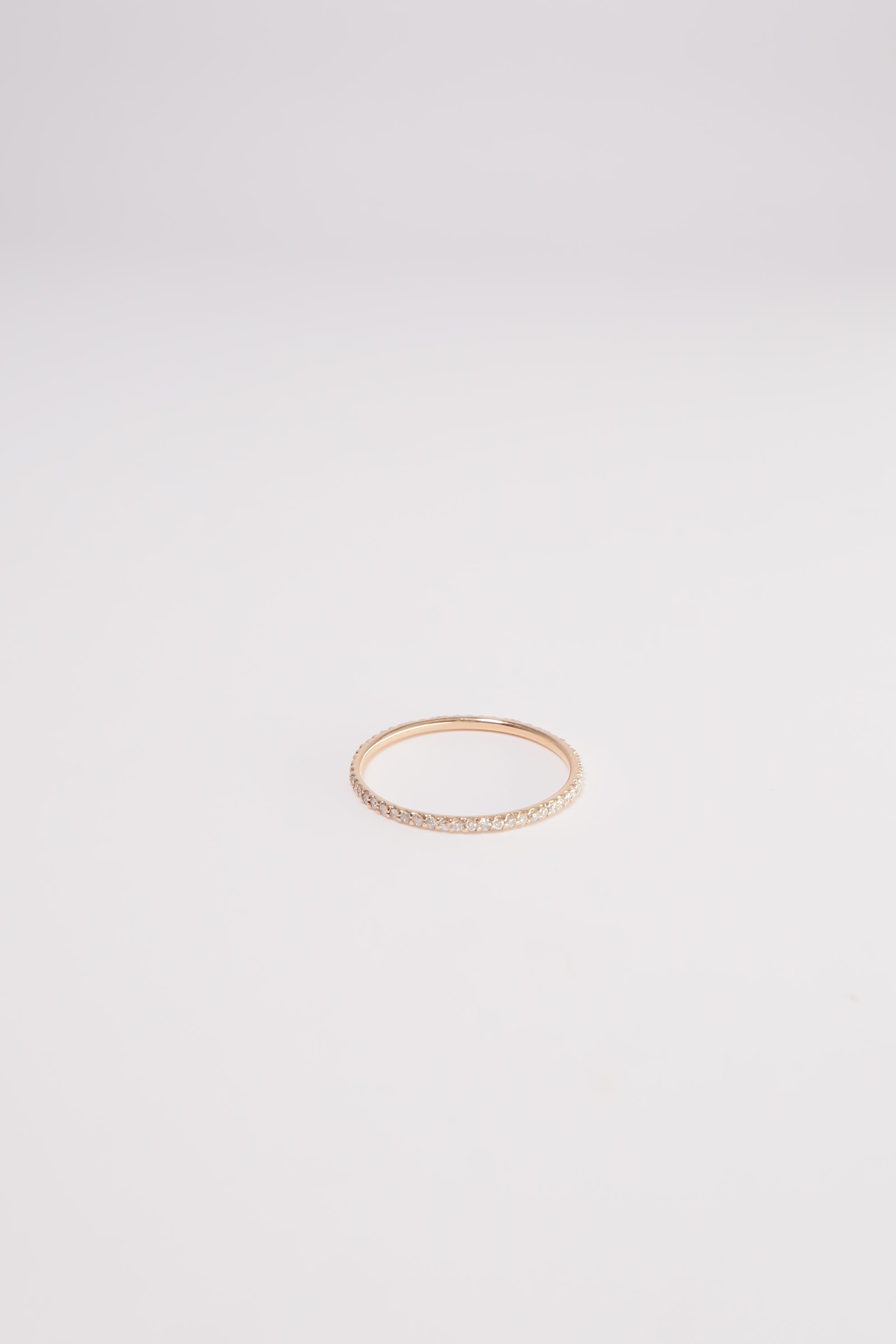 14K Solid Rose Gold 1.2MM Natural Diamond Eternal Ring - Pretty At Sam