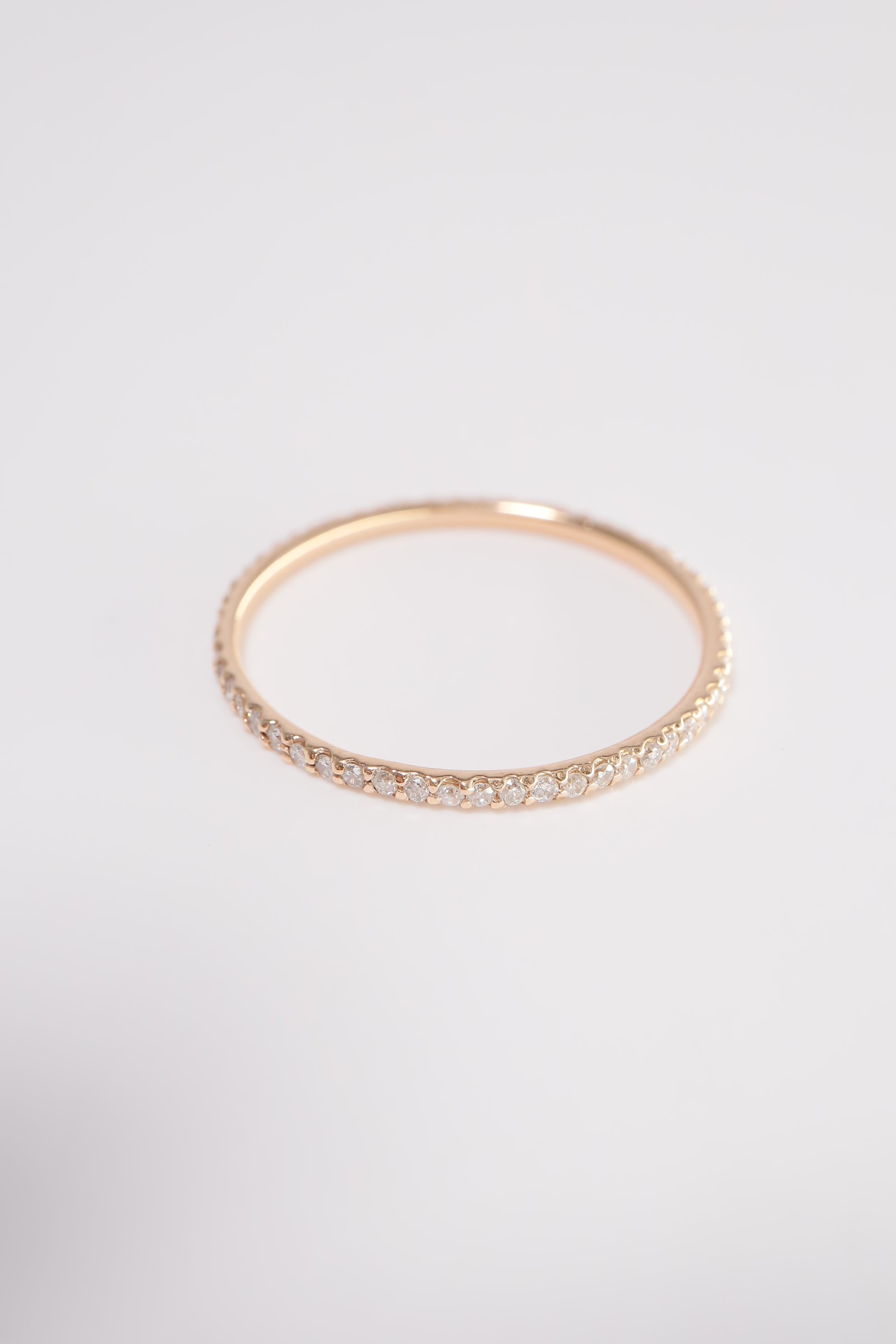 14K Solid Gold 1.5MM Natural Diamond Eternal Ring - Pretty At Sam