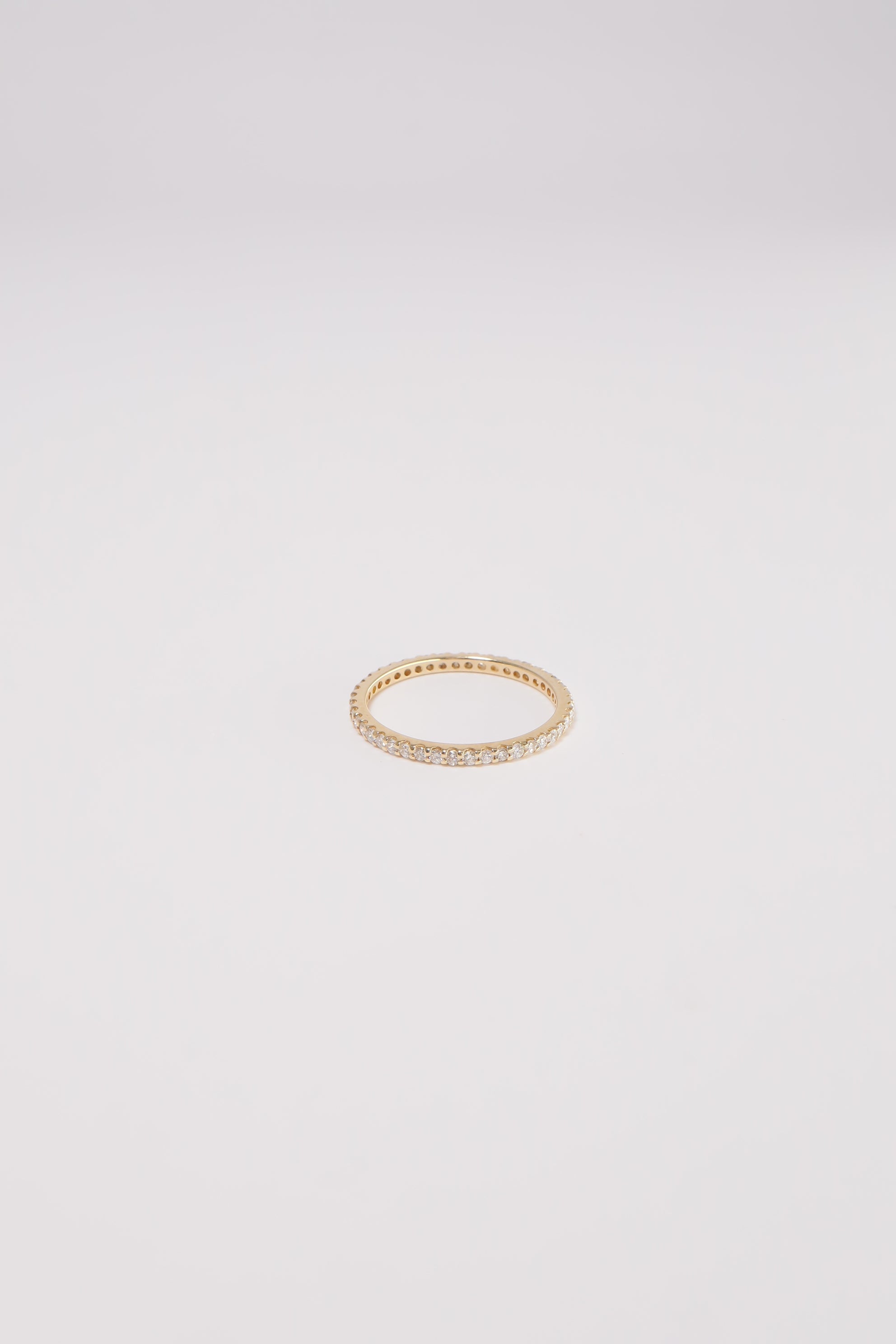 14K Solid Gold 1.5MM Natural Diamond Eternal Ring - Pretty At Sam