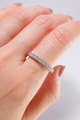 14K Solid White Gold 2.8MM Natural Diamond Eternal Ring - Pretty At Sam