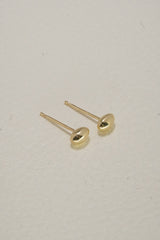 14K Solid Gold 3D Marquise Stud Earring