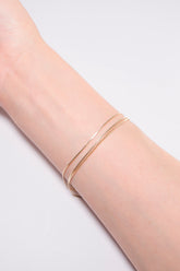 14K Solid Gold 3 Box Chain 1" Extension Bracelet - Pretty At Sam