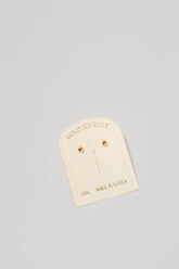 14K Solid Gold 3mm Ball Stud Pushback Earring - Pretty At Sam