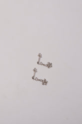 14K Solid Gold Butterfly Dangle Screw Back Earring - Pretty At Sam