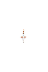 14K Solid Gold Customizable Mini Cross Pendant