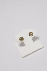 14K Solid Gold Smile Screw Back Stud Earring - Pretty At Sam