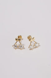 14K Solid Gold Cherry Screw Back Stud Earring - Pretty At Sam