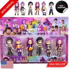 6PCS KPOP Demon Hunters Doll Set – Rumi Mira Zoey Collector Toy Gift New in Box