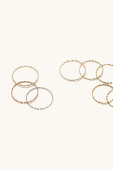 14K Solid Gold Diamond Cut 0.7mm Thin Ring