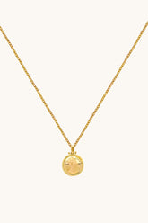 14K Solid Gold Coin Pendant – Vintage-Inspired Elegance