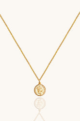 14K Solid Gold Vintage Coin Pendant Necklace – Timeless Elegance