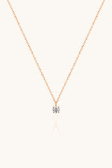 14K Solid Gold 4MM Solitaire Charm Custom Necklace – Personalized Elegance