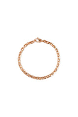 14K Solid Rose Gold Round Bold Chain Bracelet - Pretty At Sam