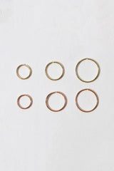 10K Solid Gold Seamless Open Single Hoop - Pretty At Sam