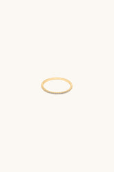 14K Solid Gold 1MM Diamond Eternity Wedding Band Ring