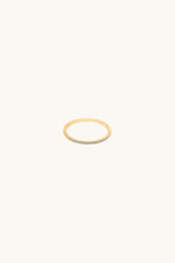 14K Solid Gold 1MM Diamond Eternity Wedding Band Ring